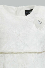 Load image into Gallery viewer, Ivory Lace Pleated Dress For Baby Girls