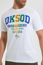 Load image into Gallery viewer, White Crew Neck T-Shirt With Studs تيشيرت باللون الأبيض بياقة دائرية مزينة