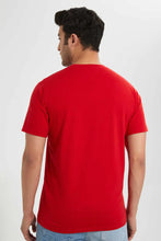 Load image into Gallery viewer, Red Crew Neck T-Shirt With Studs تيشيرت برقبة دائرية باللون الأحمر مزينة