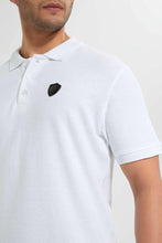 Load image into Gallery viewer, White Polo Shirt With Chest Logo قميص بولو باللون الأبيض بطبعة لوجو