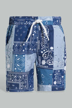 Load image into Gallery viewer, Blue Paisley Casual Set For Baby Boys (2 Piece) طقم كاجوال مطبوع باللون الأزرق للأولاد الرضع (قطعتين)