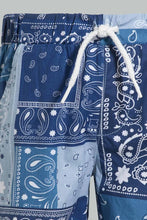 Load image into Gallery viewer, Blue Paisley Casual Set For Baby Boys (2 Piece) طقم كاجوال مطبوع باللون الأزرق للأولاد الرضع (قطعتين)