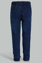Load image into Gallery viewer, Navy Denim Jogger بنطلون جوغر جينز باللون الكحلي