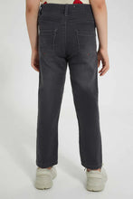 Load image into Gallery viewer, Charcoal Plain Jean بنطلون جينز باللون الرمادي الداكن