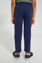 Load image into Gallery viewer, Navy Chino Trouser بنطلون تشينو باللون الكحلي