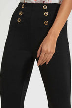 Load image into Gallery viewer, Black Legging With Buttons ليغينغ باللون الأسود مزين بأزرار
