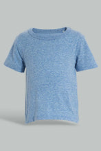 Load image into Gallery viewer, Blue And Peach Solid T-Shirt For Baby Boys (Pack of 2) تيشيرت سادة باللون الأزرق والمشمشي للأولاد الرضع (قطعتين)
