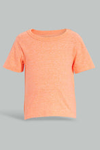 Load image into Gallery viewer, Blue And Peach Solid T-Shirt For Baby Boys (Pack of 2) تيشيرت سادة باللون الأزرق والمشمشي للأولاد الرضع (قطعتين)