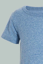 Load image into Gallery viewer, Blue And Peach Solid T-Shirt For Baby Boys (Pack of 2) تيشيرت سادة باللون الأزرق والمشمشي للأولاد الرضع (قطعتين)