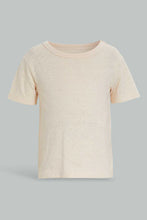 Load image into Gallery viewer, Grey And Beige Solid T-Shirt For Baby Boys (Pack of 2) تيشيرت سادة باللون الرمادي والبيج للأولاد الرضع (قطعتين)