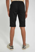 Load image into Gallery viewer, Black Pull-On Chino Short شورت تشينو باللون الأسود بخصر مطاطي