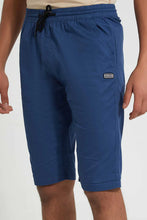 Load image into Gallery viewer, Blue Pull-On Chino Short شورت تشينو باللون الأزرق بخصر مطاطي