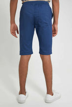Load image into Gallery viewer, Blue Pull-On Chino Short شورت تشينو باللون الأزرق بخصر مطاطي