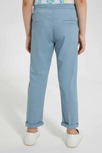 Load image into Gallery viewer, Blue Pull On Trouser بنطلون كاجول باللون الأزرق