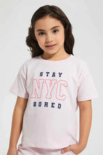 Load image into Gallery viewer, Pink Printed Casual Set (2 Piece) طقم كاجوال مطبوع باللون الوردي (قطعتين)