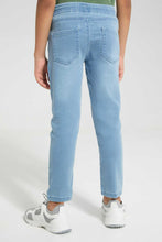 Load image into Gallery viewer, بنطلون جينز باللون الأزرق