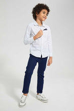 Load image into Gallery viewer, بنطلون جينز بخصر مطاطي باللون الكحلي