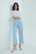 Load image into Gallery viewer, بنطلون واسع مطرز باللون الأزرق