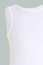 Load image into Gallery viewer, طقم فيست باللون الأبيض للبنات الكبار (قطعتين)