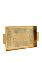 Load image into Gallery viewer, صينية ديكور مستطيلة باللون الذهبي