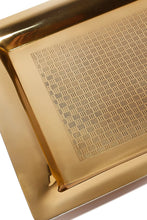 Load image into Gallery viewer, صينية ديكور مستطيلة باللون الذهبي