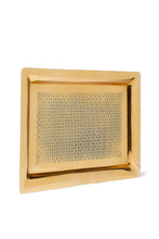 Load image into Gallery viewer, صينية ديكور مستطيلة باللون الذهبي