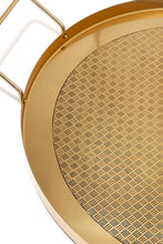 Load image into Gallery viewer, صينية باللون الذخهبي مزينة