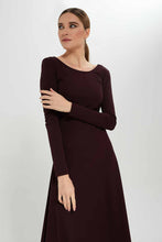 Load image into Gallery viewer, فستان للنساء باللون البني بسحاب من الخلف