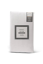 Load image into Gallery viewer, ملاءة مسطحة بيضاء سادة مكونة من قطعتين (مقاس مفرد)