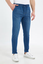 Load image into Gallery viewer, بنطلون سهل الإرتداء باللون الأزرق للرجال