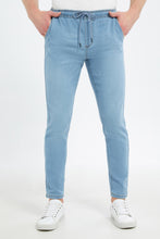 Load image into Gallery viewer, بنطلون سهل الإرتداء باللون الأزرق للرجال