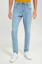 Load image into Gallery viewer, بنطلون جينز باللون الأزرق للرجال