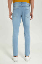 Load image into Gallery viewer, بنطلون جينز باللون الأزرق للرجال
