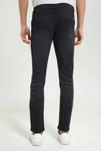 Load image into Gallery viewer, بنطلون جينز باللون الرمادي الداكن للرجال