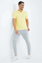 Load image into Gallery viewer, تيشيرت أصفر بياقة نوتش للرجال