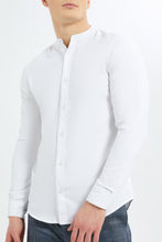 Load image into Gallery viewer, قميص ماندارين باللون الأبيض للرجال