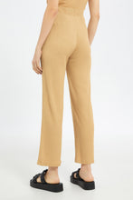 Load image into Gallery viewer, بنطلون بخصر مطاطي باللون البيج للنساء