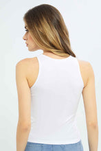 Load image into Gallery viewer, فيست مطبوع باللون الأبيض للنساء