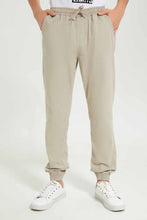 Load image into Gallery viewer, بنطلون رياضي باللون البيج للأولاد الكبار