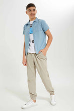 Load image into Gallery viewer, بنطلون رياضي باللون البيج للأولاد الكبار