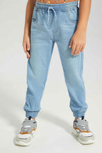 Load image into Gallery viewer, بنطلون جينز باللون الأزرق للأولاد الصغار