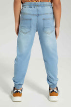 Load image into Gallery viewer, بنطلون جينز باللون الأزرق للأولاد الصغار