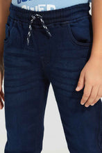 Load image into Gallery viewer, بنطلون جينز باللون الكحلي للأولاد الصغار