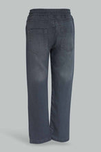 Load image into Gallery viewer, جوغر جينز باللون الرمادي الداكن للأولاد الصغار