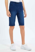 Load image into Gallery viewer, شورت كحلي بخصر مطاطي للاولاد الكبار