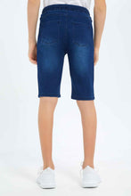 Load image into Gallery viewer, شورت كحلي بخصر مطاطي للاولاد الكبار