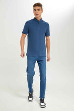 Load image into Gallery viewer, تيشيرت بولو باللون الأزرق للرجال