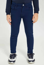 Load image into Gallery viewer, بنطلون جينز كحلي للأولاد الصغار