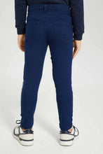 Load image into Gallery viewer, بنطلون جينز كحلي للأولاد الصغار