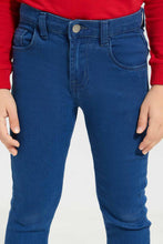 Load image into Gallery viewer, بنطلون جينز أزرق للأولاد الصغار